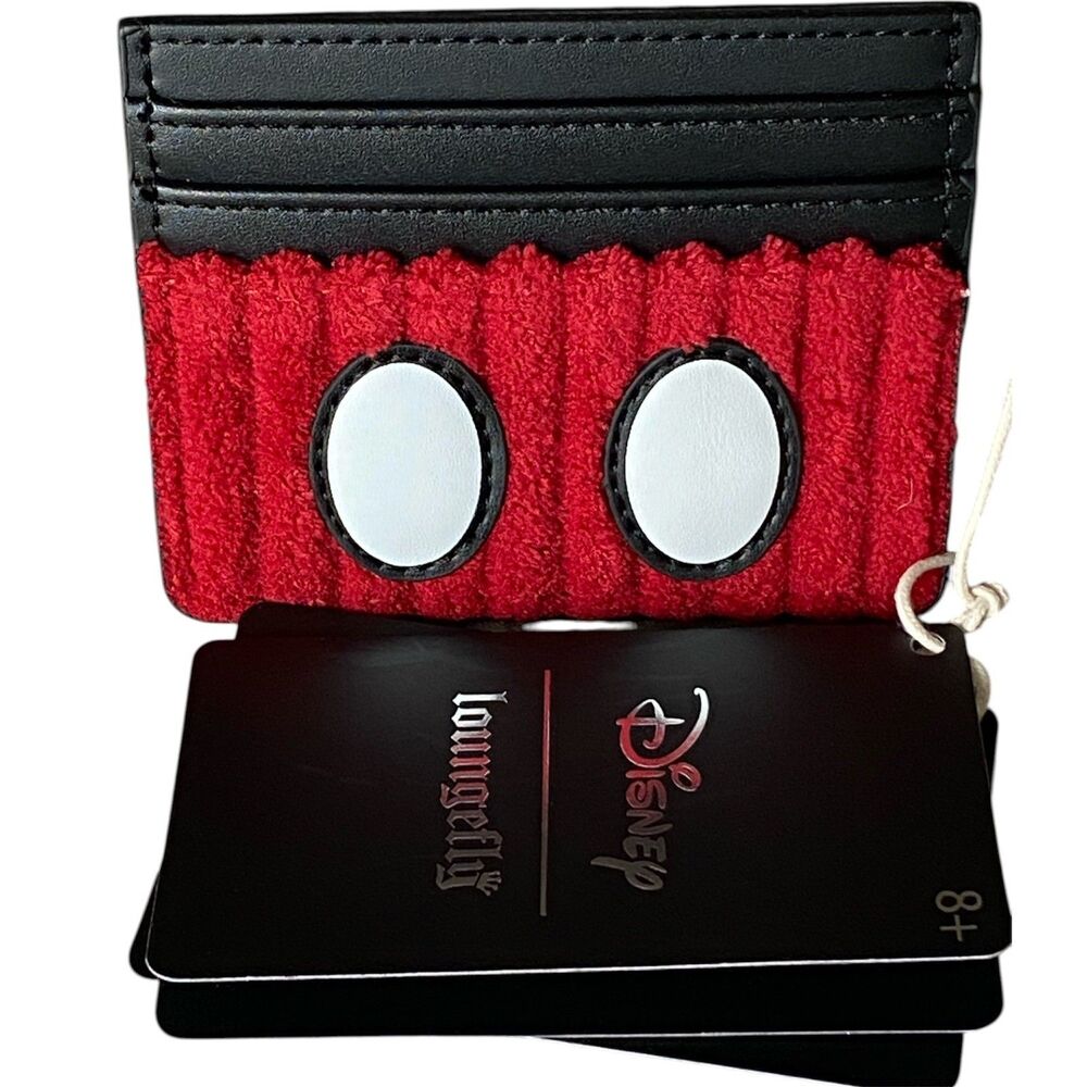 Disney Mickey Mouse Loungefly Plush Corduroy Card Holder Exclusive New
